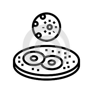 microorganism culture pharmaceutical production line icon vector illustration