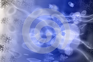 Microorganisms or Cells on Blue