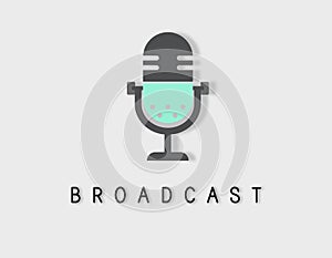 Microphone Audio Podcast Broadcast Media Graphic Concept