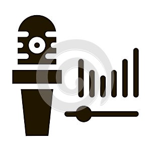 Microphone Audio Waves Icon Illustration