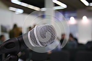 Microphone in auditorium