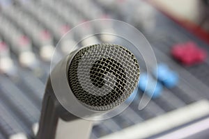 Microphone close in control room.