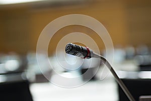 Microphone in computer lab soft light