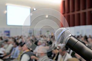Microphone at conference.
