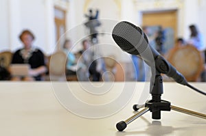 Microphone at conference.