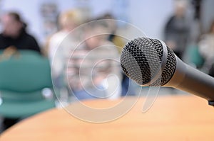 Microphone at conference.