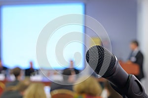 Microphone in conference room.