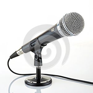 Microphone 3D Icon isolated on white background photo