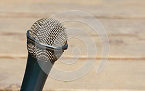 Microphone detail outdoors