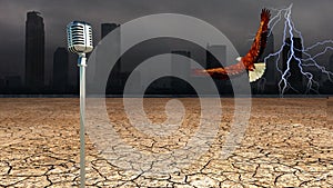 Microphone in Dystopic world