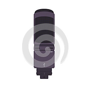 Microphone Flat Illustration. Clean Icon Design Element on Isolated White Background