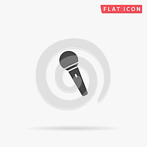 Microphone flat vector icon