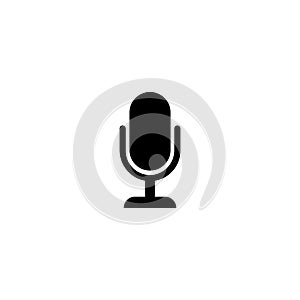 Microphone Flat Vector Icon