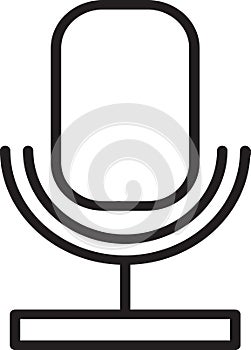 mic icon black and white vector object