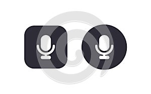 Microphone icon button vector illustration scalable vector design