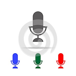 microphone icon. Elements of cinema and filmography multi colored icons. Premium quality graphic design icon. Simple icon for webs