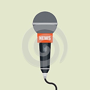 Microphone icon. Interview. photo