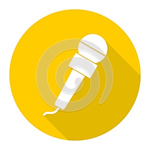 Microphone Icon with long shadow