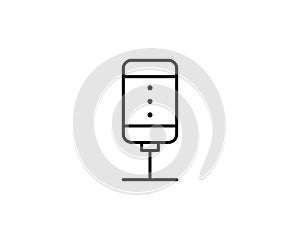 Microphone icon, Microphone icon vector, in trendy flat style isolated on white background. Microphone icon image