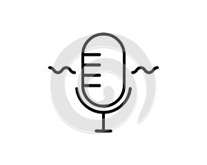 Microphone icon, Microphone icon vector, in trendy flat style isolated on white background. Microphone icon image, Microphone icon