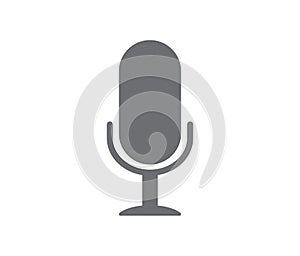 Microphone icon. Podcast radio icon on white background. Vector