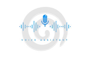 Microphone icon with sound wave