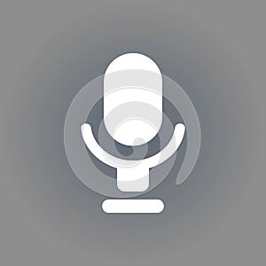 Microphone icon stock vector illustration flat design
