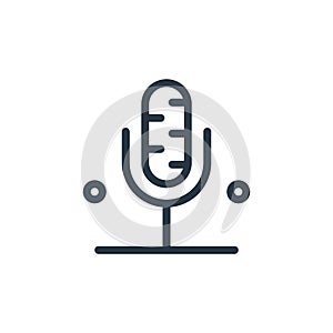 microphone icon vector from education concept. Thin line illustration of microphone editable stroke. microphone linear sign for