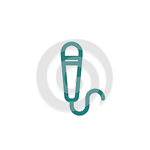 Microphone icon. Vector illustration decorative background design