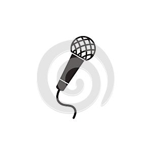 Microphone icon. Vector illustration isolated on white background