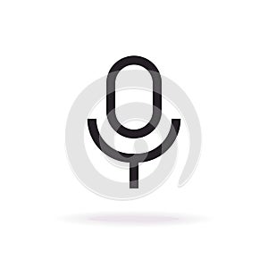 Microphone icon vector modern line flat style