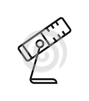 Microphone icon vector in thin line style. Voice over sign. Microphone symbol for audio podcast broadcast