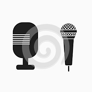 Microphone icons set