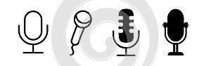 Microphone Icons set. variant microphone icon.