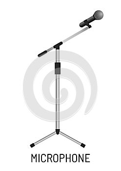 Microphone isolated object music recording studio equipment