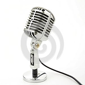Microphone isolated on transparent background photo