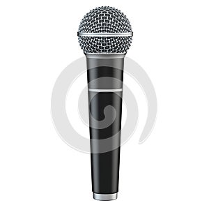 Microphone isolated on white background 3D render.