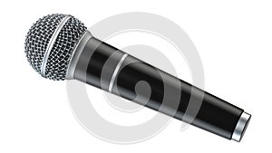 Microphone isolated on white background 3D render.