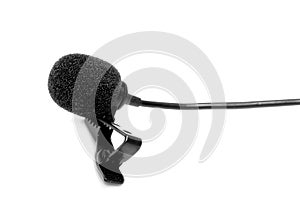 Microphone lapel or lavalier isolated