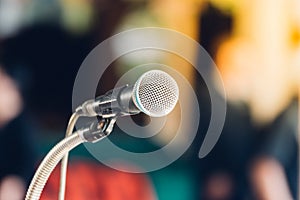 Microphone in meeting room use for amplify talk