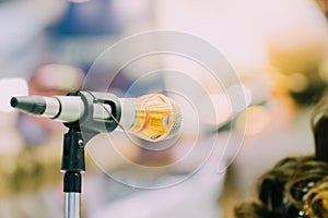 Microphone in meeting room use for amplify talk