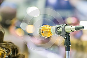 Microphone in meeting room use for amplify talk