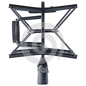 Microphone or mic shock or anti vibration mount stand for professional dynamic or condenser microphone