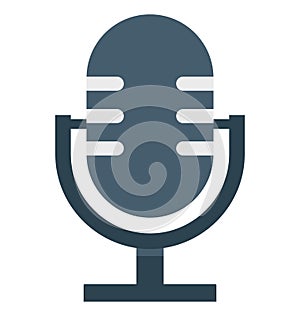 Microphone, Mic Vector Icon editable