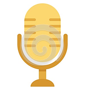 Microphone, Mic Vector Icon Editable