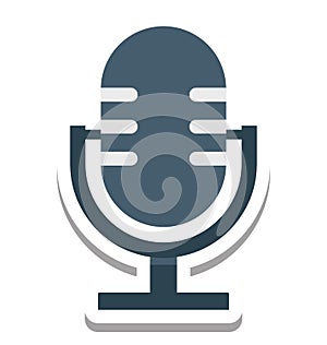 Microphone, Mic Vector Icon editable