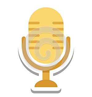 Microphone, Mic Vector Icon editable