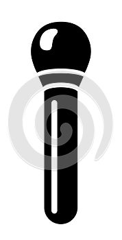 Microphone. Microphones black icon. Vector clipart isolated on white background.