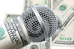 Microphone and money photo