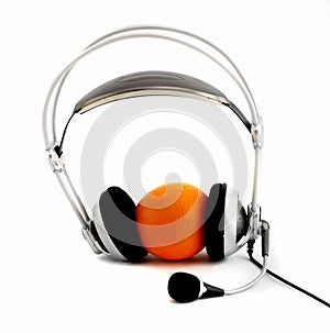 Microphone and orange